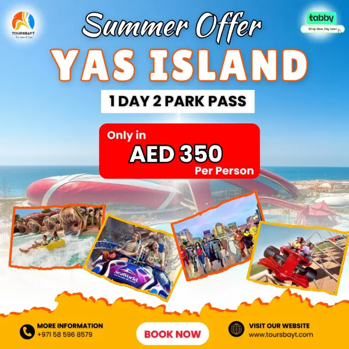 1 Day 2 Park Pass Yas Island