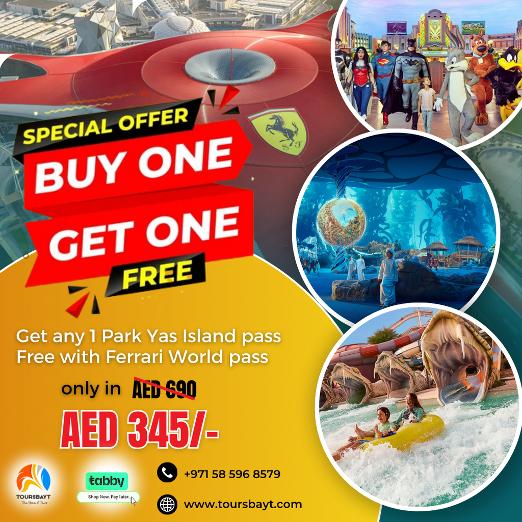 1 Day 2 Park Pass Yas Island